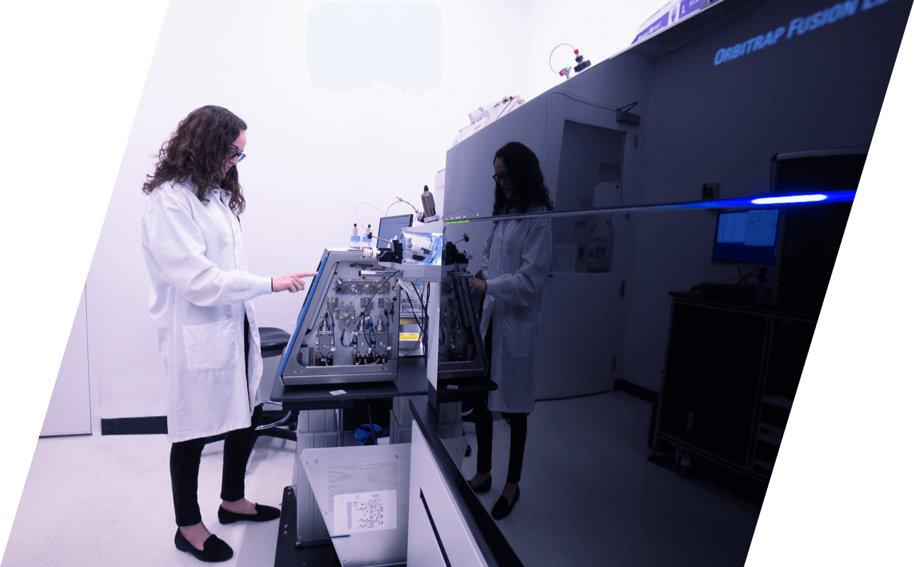home_pioneering Frontier Medicines scientist at the Thermo Lumos orbitrap instrument